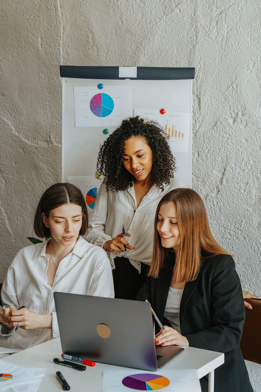 a group of woman working together